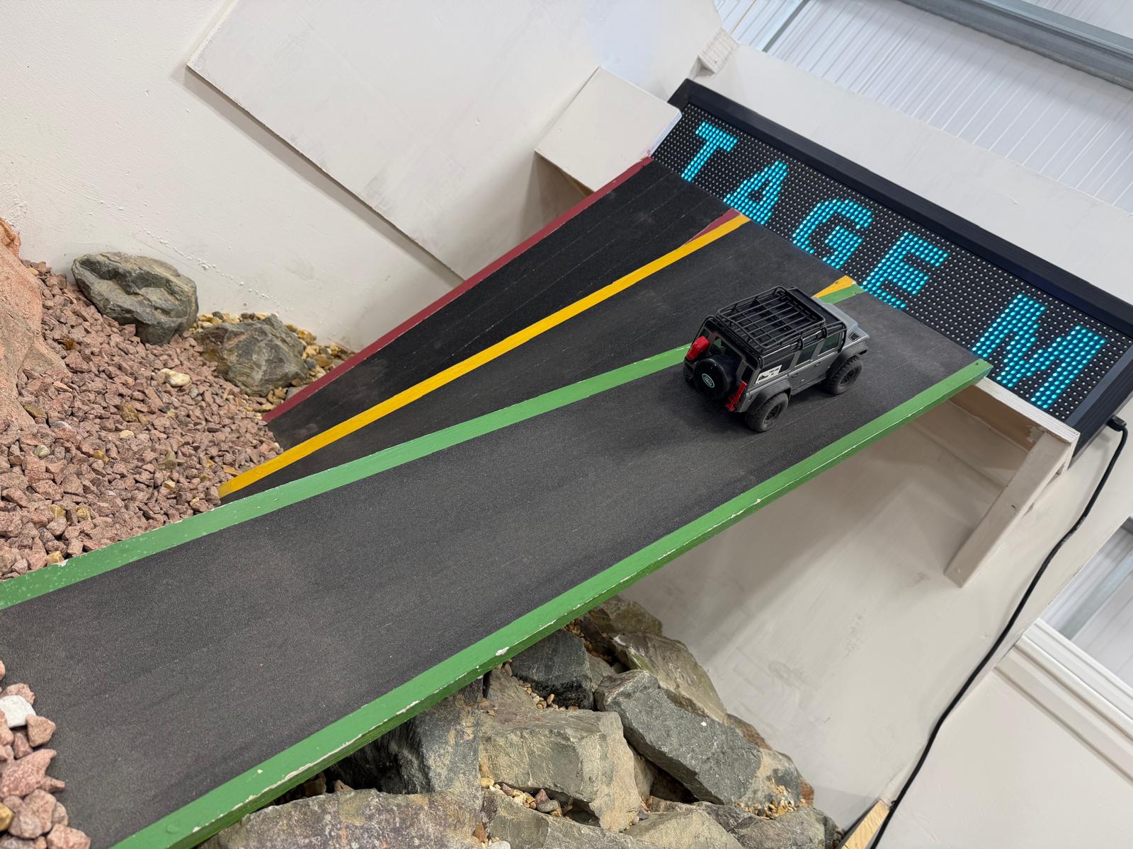 Crawler World indoor course ready for a party